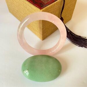 Authentic Natural Rose Quartz Bangle